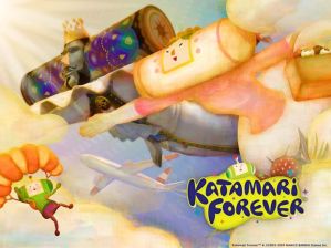 Scene from the video game "Katamari Forever"