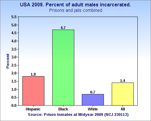 USA_2009._Percent_of_adult_males_incarcerated_by_race_and_ethnicity