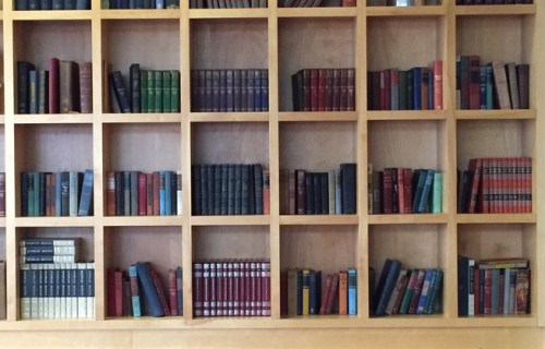 (a picture of the walls of a Top Pot Doughnut shop in Seattle)