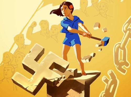 girl-smashing-nazi-symbol